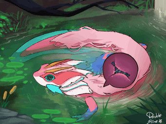 jellybean_(double_slime), signi_sot, double_slime, ambiguous_gender, amphibian