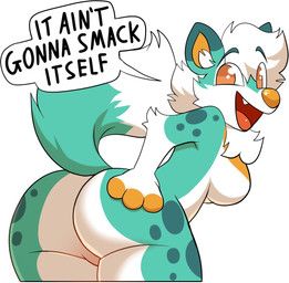 mishka_(mishka_is), olive_cow, anthro, breasts, butt