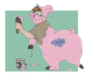 royal_poodle, anthro, brush, clothing, cloven_hooves