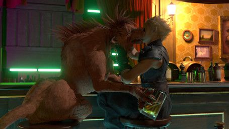 cloud_strife, red_xiii, final_fantasy, final_fantasy_vii, square_enix