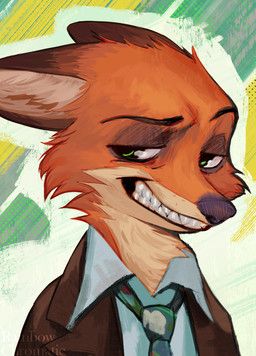 nick_wilde, disco_elysium, disney, zootopia, rainbow_chromatic