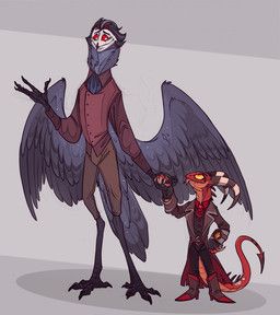 blitzo_(helluva_boss), stolas_(helluva_boss), hellaverse, helluva_boss, fortunatafox