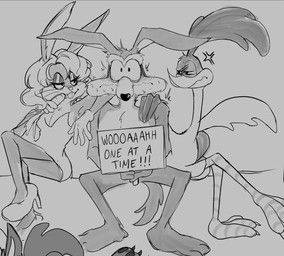bugs_bunny, road_runner_(looney_tunes), wile_e._coyote, looney_tunes, warner_brothers