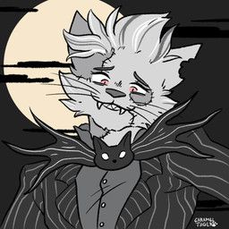 halloween, catclawcaramel, anthro, black_clothing, black_suit