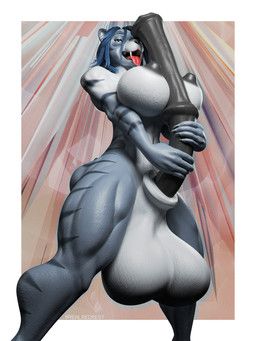real_red_rest, animal_genitalia, animal_penis, anthro, big_breasts