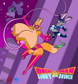 breast_woman, bunny_bouncer, diane_foxington, judy_hopps, kitty_kat_(the_bad_guys)