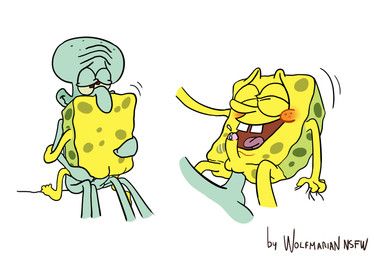 spongebob_squarepants_(character), squidward_tentacles, nickelodeon, spongebob_squarepants, wolfmarian