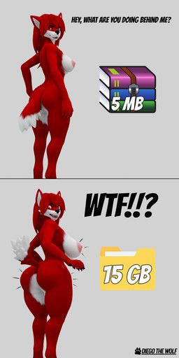 diana_(diegothewolf), hyenid_(alber), decompressed_file_meme, winrar, diegothewolf