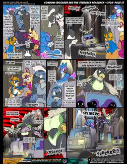 condom_crusader, feral_menace, firecat, foamentor, harpyness_(kitsune_youkai)