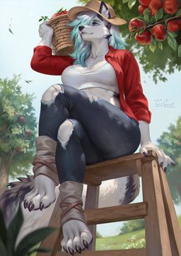 lorrainevr, torisan, 4_toes, anthro, apple