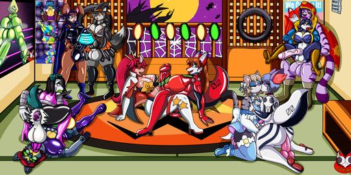 asuka_langley_soryu, captain_neyla, carmelita_fox, ferris_argyle, jennifer_mason