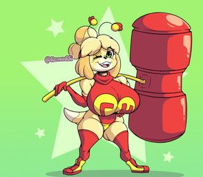 isabelle_(animal_crossing), animal_crossing, chespirito, el_chapulin_colorado, nintendo