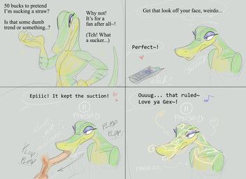 gex_the_gecko, gex_(series), spunkyblunk, 4_fingers, anthro
