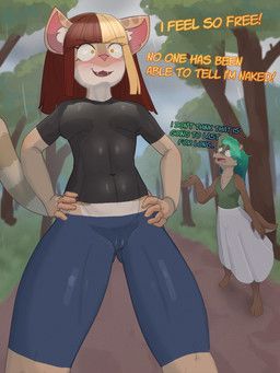 wyvernichor, anthro, auburn_hair, bangs, blonde_hair