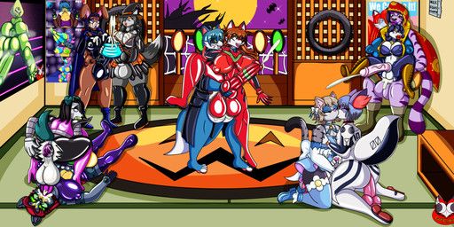 asuka_langley_soryu, captain_neyla, carmelita_fox, ferris_argyle, jennifer_mason