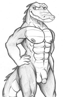 charlie_(woogigooie), woogigooie, abs, alligator, alligatorid