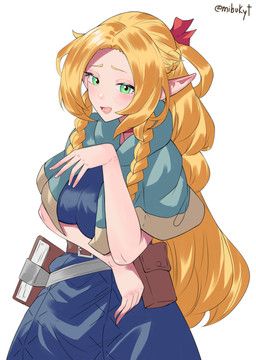 marcille_donato, delicious_in_dungeon, mibukyt, 5_fingers, arms_bent