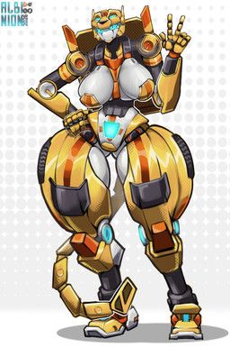 tachy_(metal_cardbot), metal_cardbot, albinion, anthro, armor