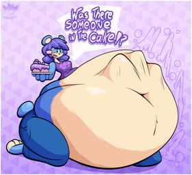 els3d, after_vore, anthro, bear, belly