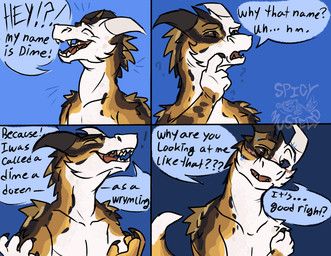 dime_(spicymustelid), spicymustelid, ambiguous_gender, anthro, blush
