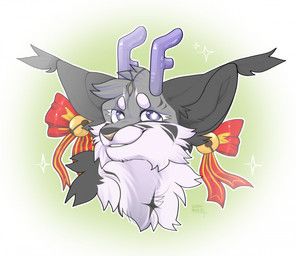 conhugo, 2_horns, accessory, antlers, bell