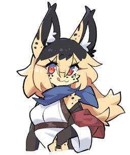 shiyaa_stuff, anthro, black_clothing, black_hair, blonde_hair