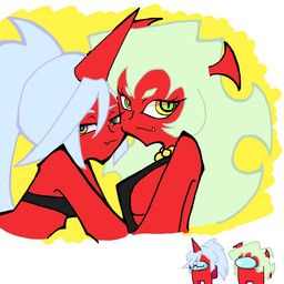 kneesocks_daemon, scanty_daemon, among_us, innersloth, panty_and_stocking_with_garterbelt