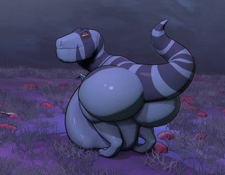 fang_(primal), kanilan, belly, big_belly, big_butt