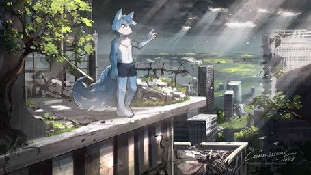 mag_inu, 3_toes, 5_fingers, ambient_bird, anthro