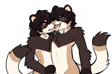 pooltoyed, anthro, anthro_on_anthro, blush, bodily_fluids