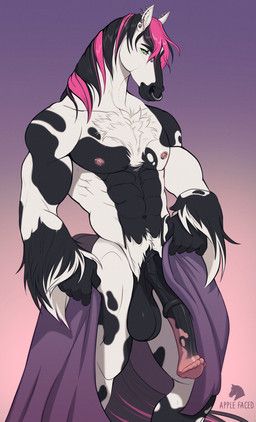 apple-faced, abs, animal_genitalia, animal_penis, anthro