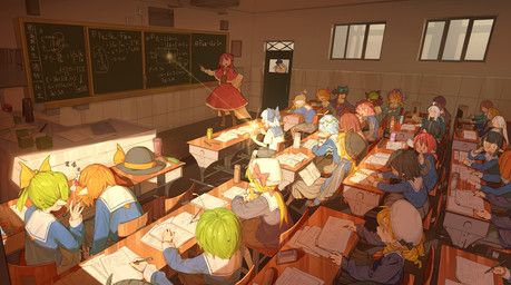 chen_(touhou), chiyuri_kitashirakawa, cirno, clownpiece, daiyousei