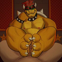 bowser, mario_bros, nintendo, ray_the_wolf, 3_toes