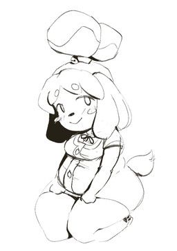 isabelle_(animal_crossing), animal_crossing, nintendo, melonsoldier, :>