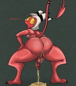 moxxie_(helluva_boss), hellaverse, helluva_boss, illegaleel, anus