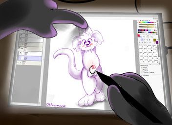 ohfour, paint_tool_sai_(copyright), ohfourmouse, anthro, applying_chastity_device