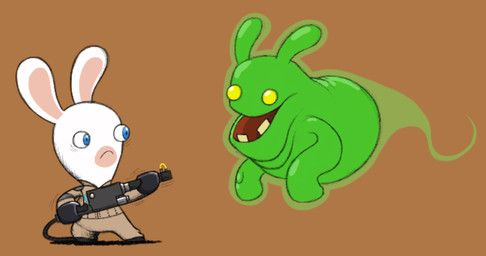 rabbid_slimer, ghostbusters, raving_rabbids, rayman_(series), ubisoft