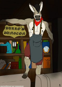 whitecolt_productions, abs, adventure, anthro, asinus