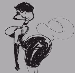 tnfdarent, anthro, armwear, bangs, barely_contained