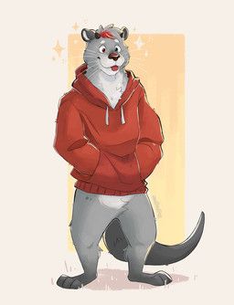 its_stardog, anthro, black_nose, bottomless, bottomless_male