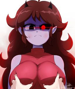 girlfriend_(fnf), friday_night_funkin', the-butcher-x, ambiguous_gender, angry
