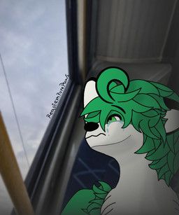 requiempurepaws, anthro, black_ears, bodily_fluids, bus