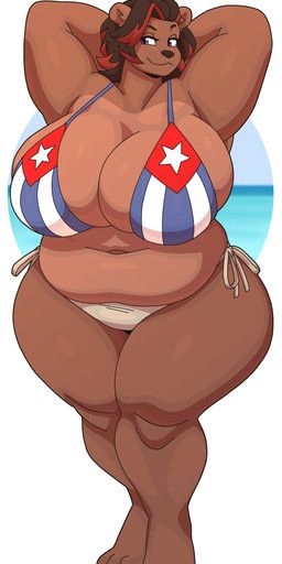 slightlysimian, anthro, bear, belly, belly_folds