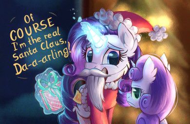 rarity_(mlp), sweetie_belle_(mlp), christmas, friendship_is_magic, hasbro