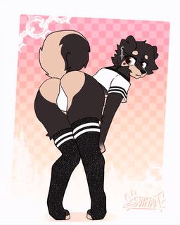 syntham, anthro, backsack, balls, bent_over