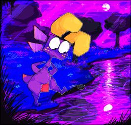 roksim, anthro, flower, grass, jumpo