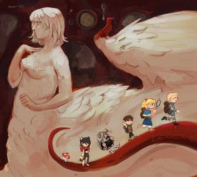chilchuck_tims, falin_touden, izutsumi_(delicious_in_dungeon), laios_touden, marcille_donato