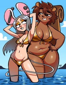 kat_(iseenudepeople), mara_(iseenudepeople), golden_week, iseenudepeople, animal_humanoid