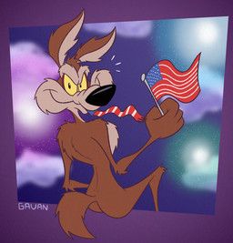 wile_e._coyote, 4th_of_july, looney_tunes, warner_brothers, gavanzude