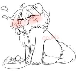 fluffy_pony, anubizh, blush, bowl, container